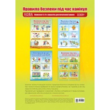 Наочні посібники. Правила безпеки під час канікул. Комплект із 4-х плакатів для початкової школи. ЗПП032 без автора 2712710029940