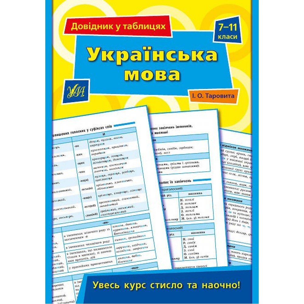 Довідник у таблицях. Українська мова. 7–11 класи Таровита І. О. Довідкова література