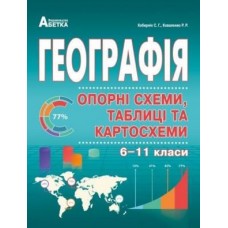 Кобернік Географія Опорні схеми, таблиці, картосхеми Навчальний посібник 6-11 класи - Абетка (9789666824106)